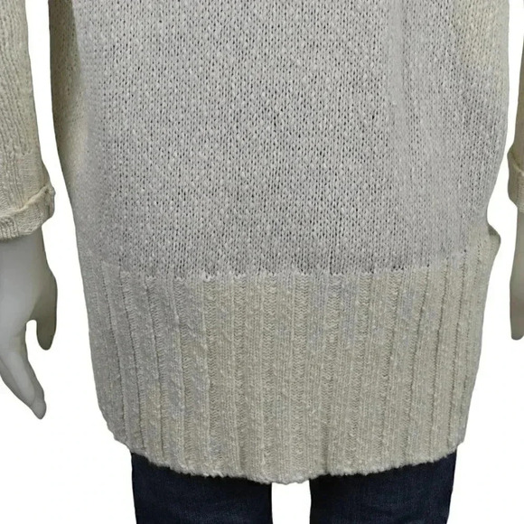Aritzia Talula Cream Knit Cardigan Cashmere Angora Wool Open  Front Long Size XS - Picture 6 of 11